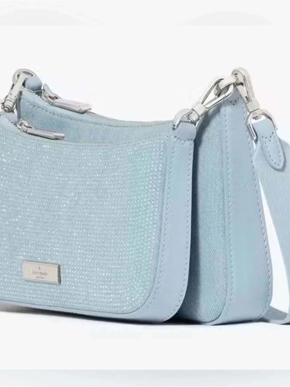 Kate Spade Duet Studded Denim Crossbody - Picture 3 of 5